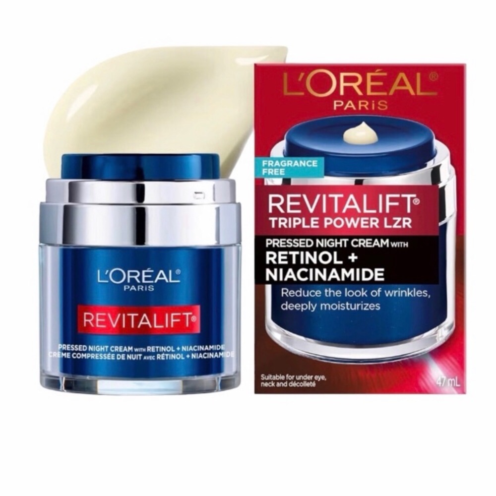 Revitalift Night Face Moisturizer with Retinol, Niacinamide, Triple Power